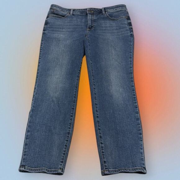 TALBOTS Women’s 12 Slim Ankle Blue Jeans - Picture 2 of 4